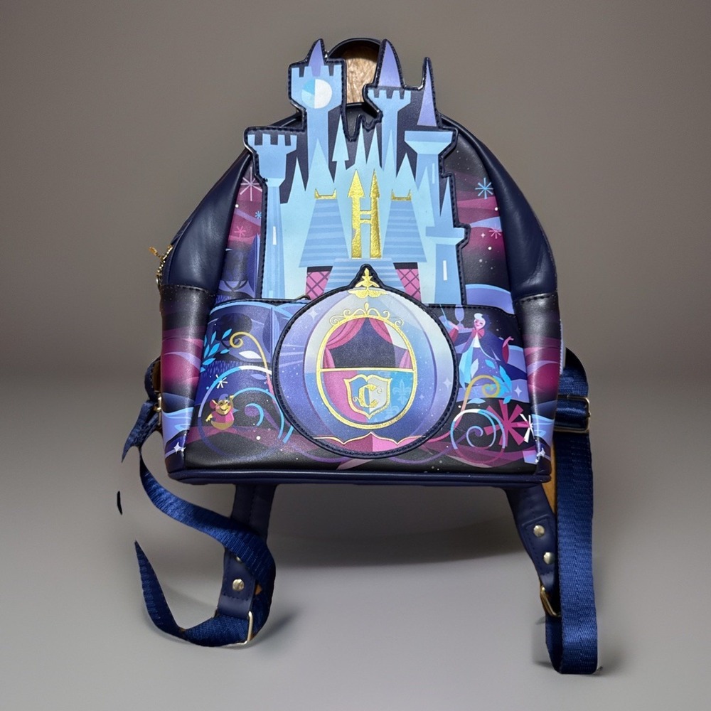 Disney Parks Cinderella Castle Carriage Loungefly Mini Backpack Castle Series B3